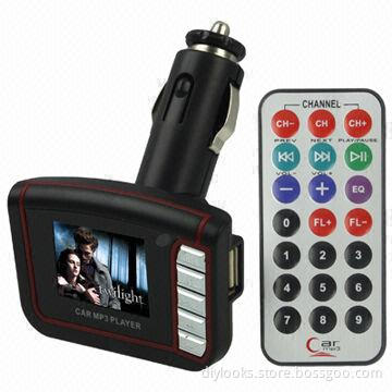 1.5-inch LCD Screen Car MP4 Player with FM Transmitter, Supports TF/SD Card/USB Flash Disk